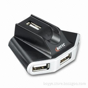4-port USB 2.0 Hub with Plug-and-play Function and 480Mbps High-speed Data Transfer Rate